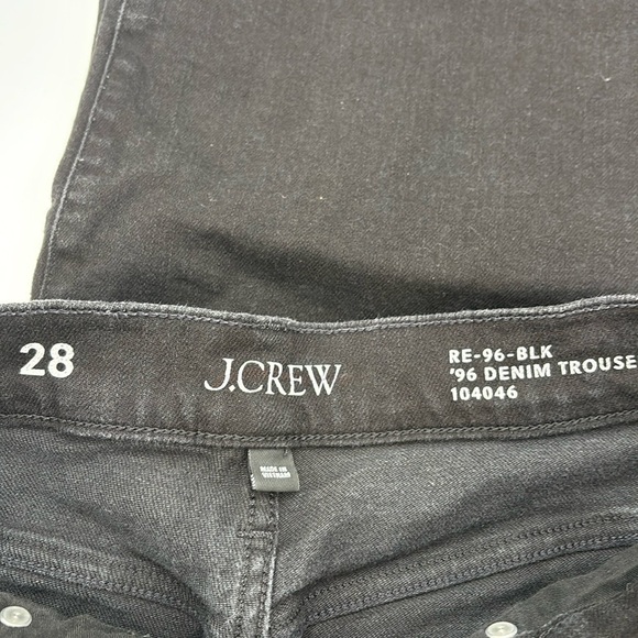 J. Crew denim trouser in 1996 semi-stretch black size 28 CC557 - Picture 6 of 11